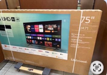 75 LG TV smart 4K HDTV $55 down on Financing pre-delivery six month warranty