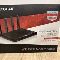 NETGEAR Nighthawk X4S AC3200 Wi-Fi DOCSIS 3.1 Cable Modem Router C7800