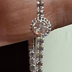 Pandora Authentic Brand New Sterling Silver Sparkling Halo Timeless Tennis Bracelet 7.5 Adjustable 
