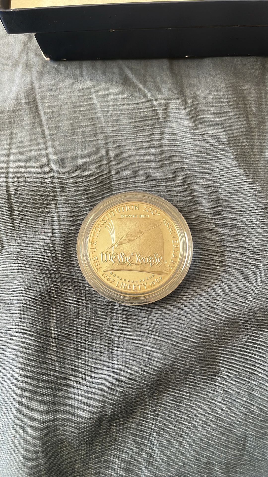 1987-S US Constitution Coin Proof Silver Dollar with Box and COA