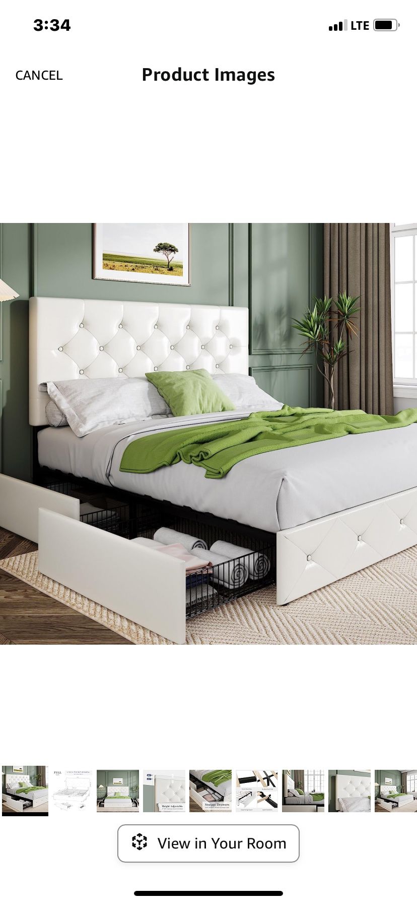 White Full Bed Set & Matress