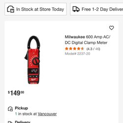 Milwaukee 600 Amp AC/DC Digital Clamp Meter