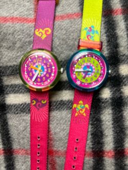2 Swatch Flik Flak kids watches - original Selling as pair