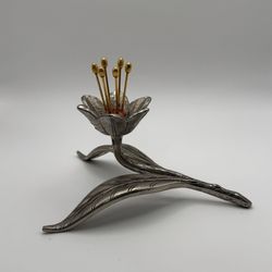 Vintage S. Agudo Flower Lily Ashtray, MCM