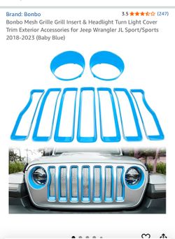 Jeep Accessories Light Blue 2018 Thru 2023