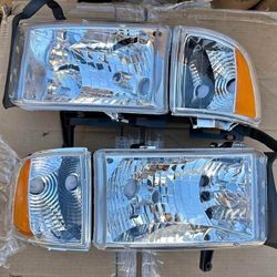 94-01 DODGE RAM HEADLIGHTS/FAROS/FRONT LIGHTS/LUCES DELANTERAS