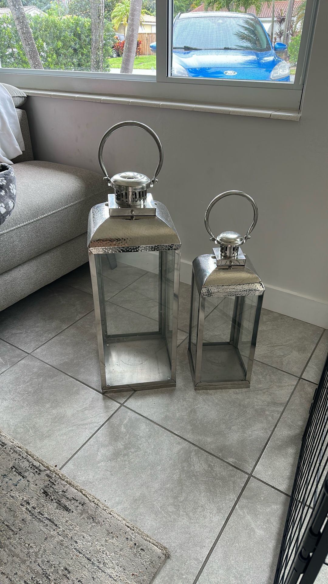 Glass And Metal Candle lantern