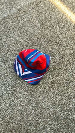 Red and Blue Striped Bucket Hat