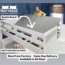 Bunkie Board Twin Size 2” inches Thick Mattress Support New From Factory, Also Available In Full-Queen-King Same Day Delivery 🚚 