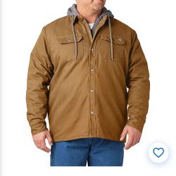 Dickies Men's Fleece Duck Hooded Shirt Jacket