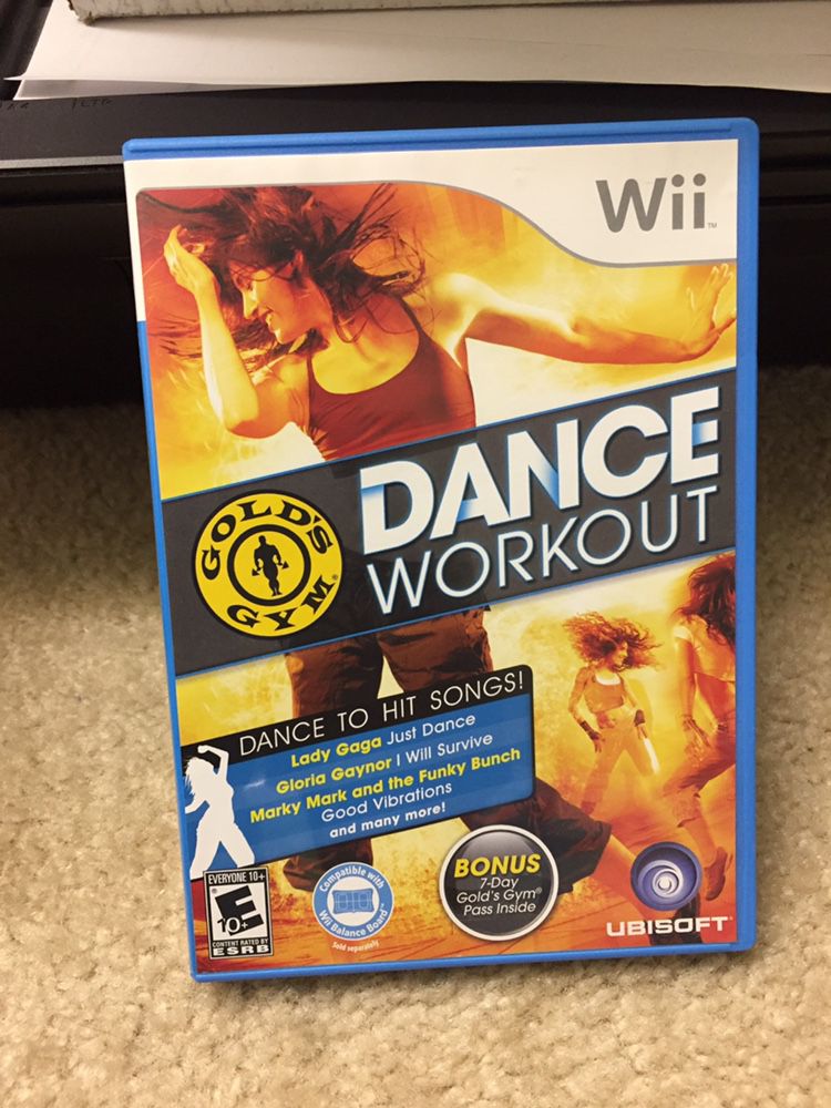 Gold's Gym Dance Workout (Nintendo Wii Wii U) GAME COMPLETE w/MANUAL HIT SONGS