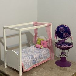 Our Generation Doll Bed and Salon Chair