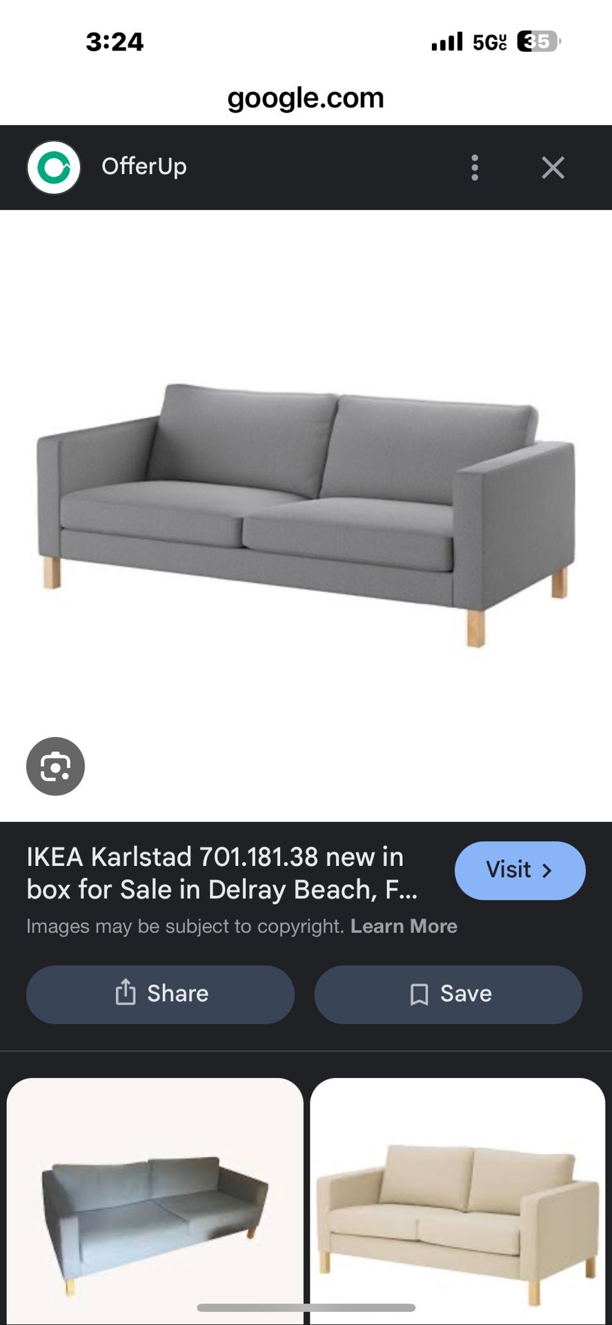 IKEA Sofa Light Gray