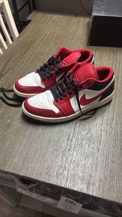 Jordan 1 Lows (Red, Black, White, Used)