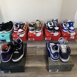 Nike Dunks and Jordans