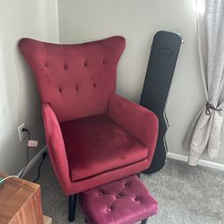 Red Accent Chair Velvet And Velvet Bench « Mint Condition »