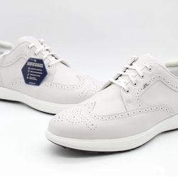 J.Lindeberg Fairway Brogue Golf Shoes White EU 46 US 13-13.5 Leather Sneaker