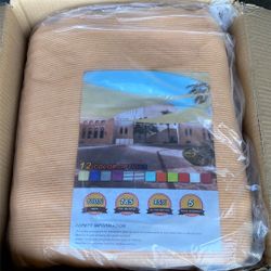 New, 18 x 18 FT Square Sun Shade Sail Canopy in Mango Color