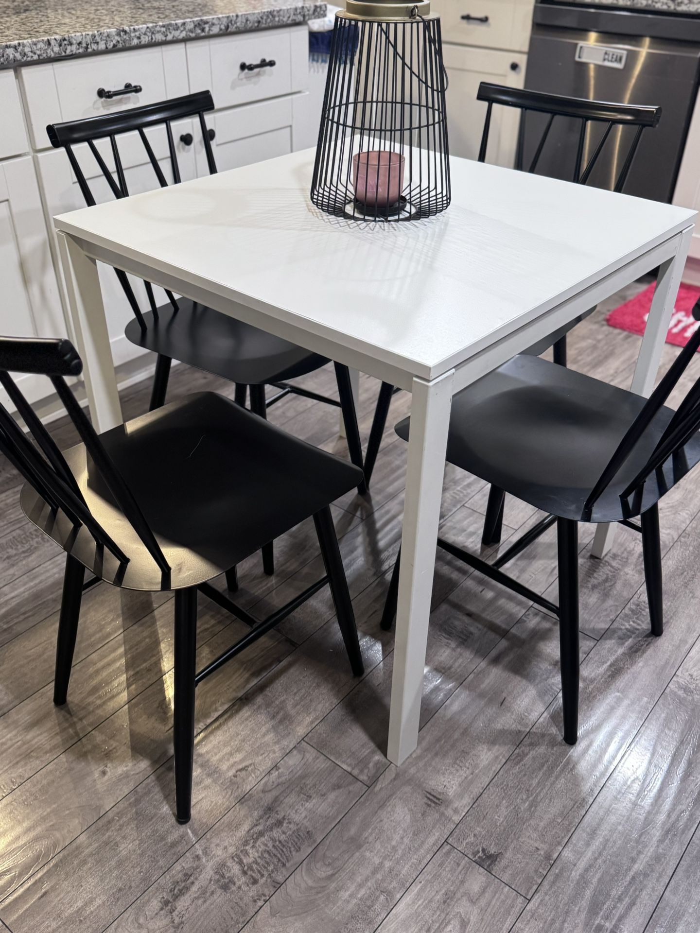 Black And White Dining Set