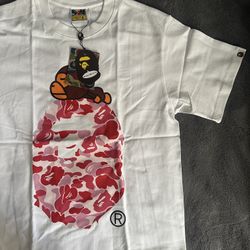 white bape tee