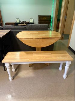 IKEA Drop Leaf Dining Table with Matching Bench