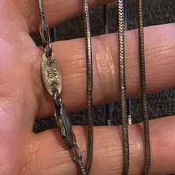 Sought After Signed Paolo Rombo Italian Silver Marked With Both 925 Snake Chain 29 From End To End 