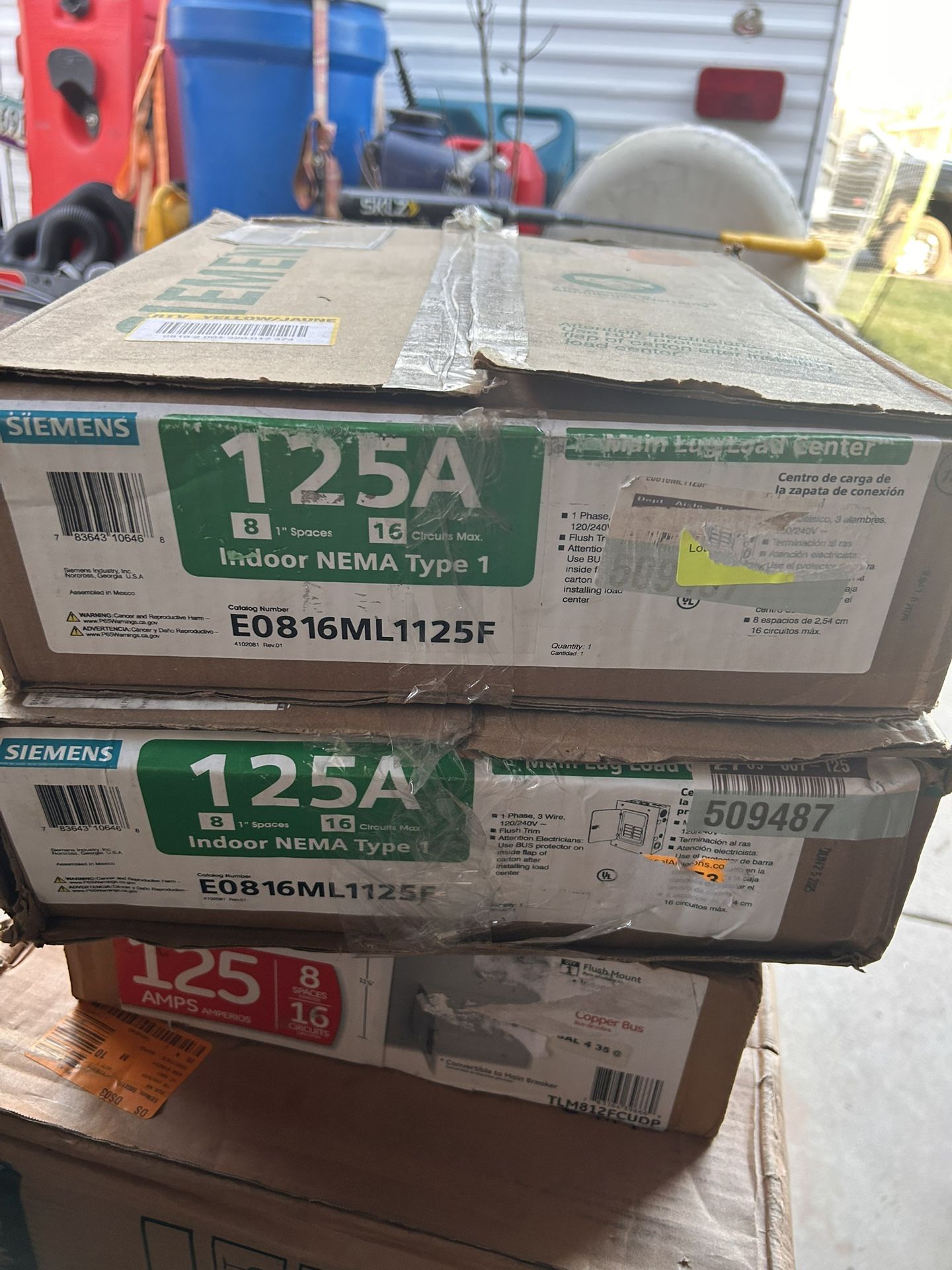 Siemens EQ 125 Amp 8-Space 16-Circuit Main Lug Flush Mount Indoor Load Center