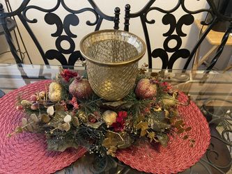 Beautiful Candle Christmas Centerpiece