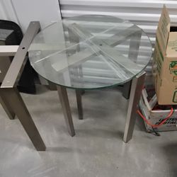 Ashley's Furniture -Glass And Metal  End Tables