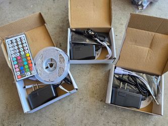 (3) new led strips home under lightning