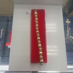 Link Bracelet 14K 48.0G 2.4 Karat Natural Diamonds 