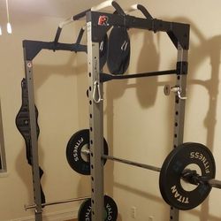 Weightlifting Weight Rack/cage AND Flat Bench