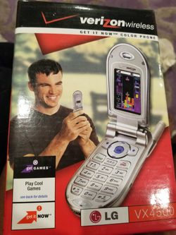 Vintage Metallic Silver LG-VX4500 Flip Cellular Phone