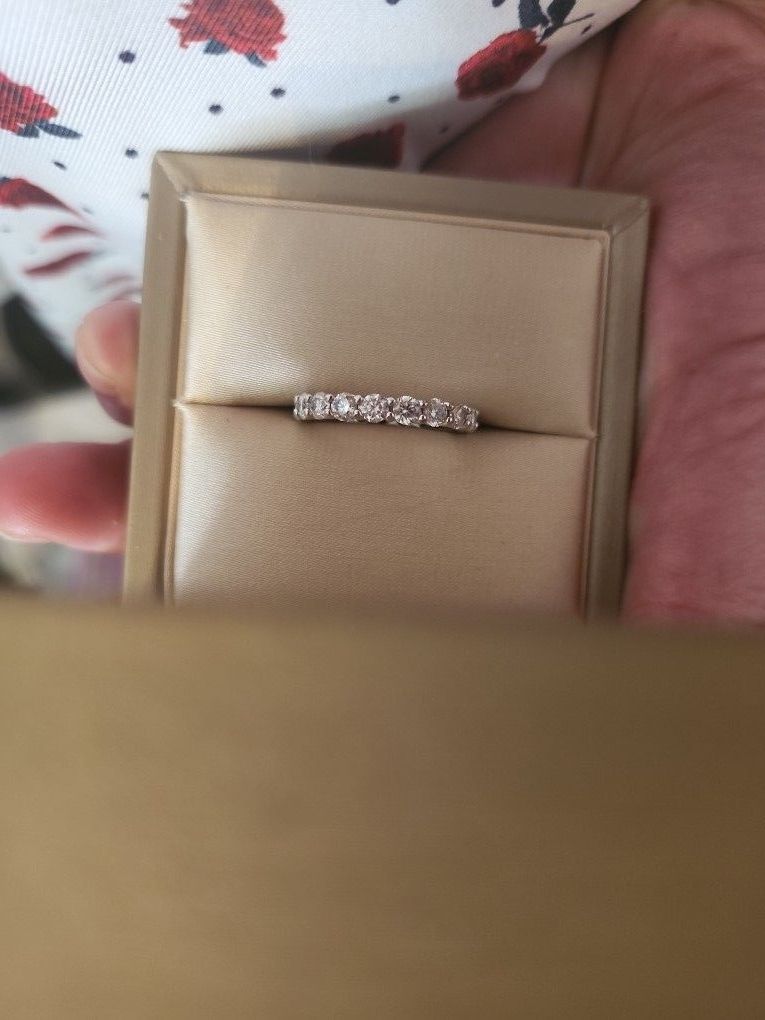 GRA Certified 2.2 CTTW. VVS1 D EXCELLENT FULL ETERNITY MOISSANITE RING/BAND SIZE 5.5 US