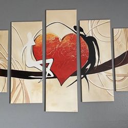 Beautiful Canvas . Heart In Love   🥰 .