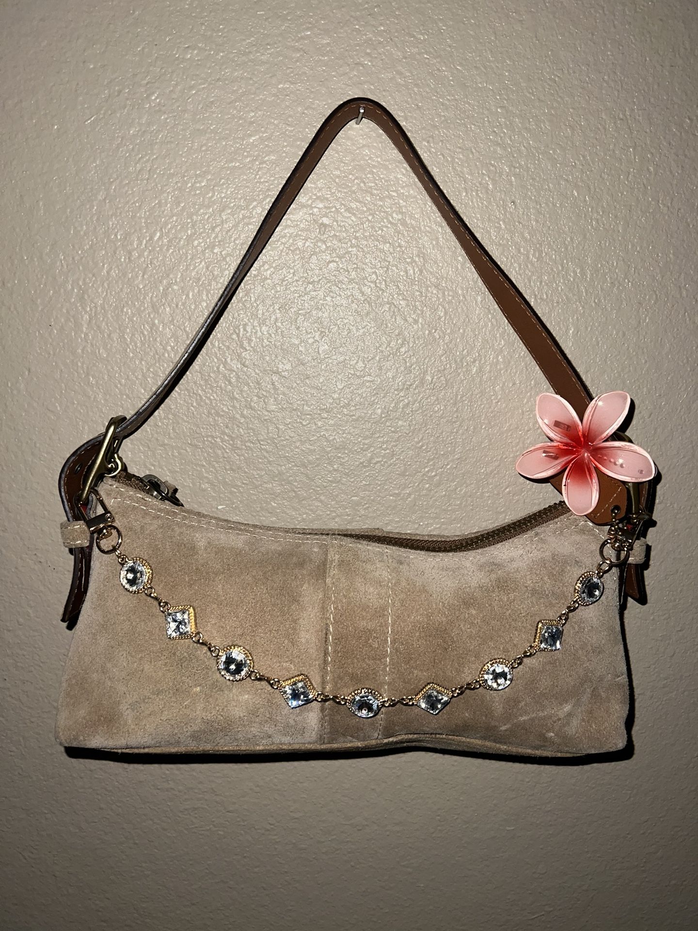 Brown Suede Coach Bag