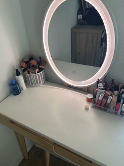 Vanity with Light Up Mirror