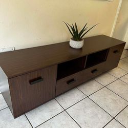 65” MAHOGANY TV STAND.
