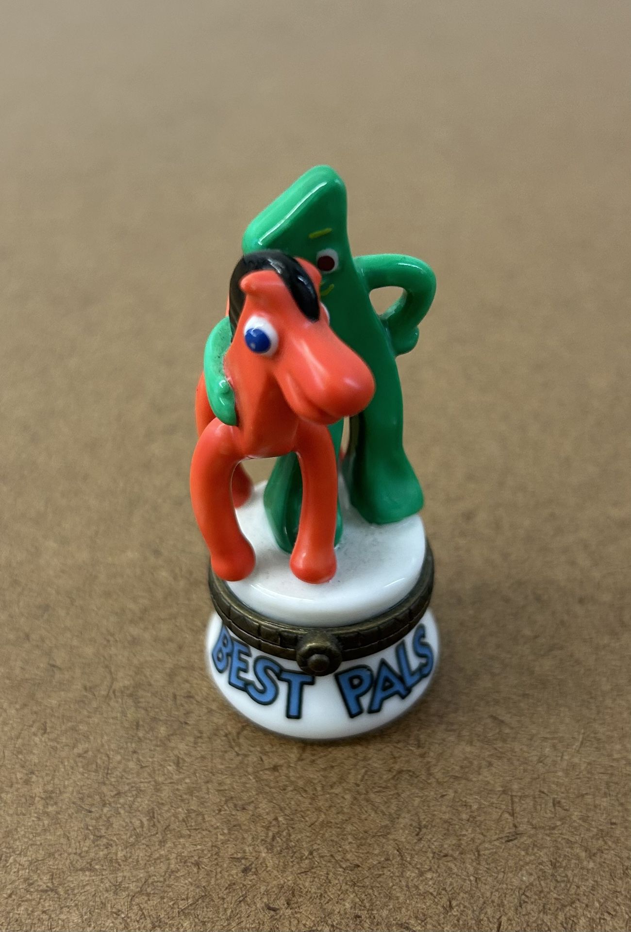 1998 PHB Collection PREMA Toy Co. GUMBY & POKEY “Best Pals” Ceramic Trinket Box(pre-owned)
