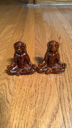 Meditating Dogs (Pair / Set of 2) Figurines