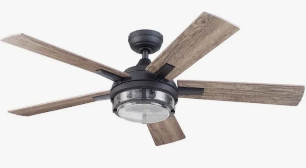 Harbor Breeze Summersville 52” Black Finish Indoor Ceiling Fan with Remote