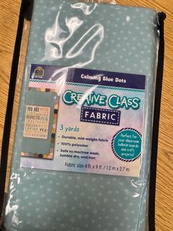 Wall Fabric for classroom. Teal. 4 packs of 3yds