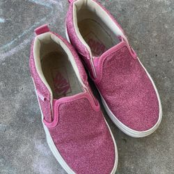 like new sparkly pink vans size 11