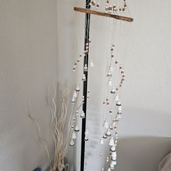 Hanging ceramic bells and beads
