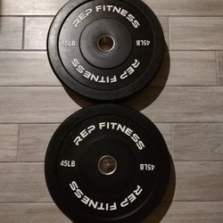 Pair of 45 lb REP Fitness Bumper Plates