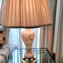Vintage Satin Glass Table Lamp