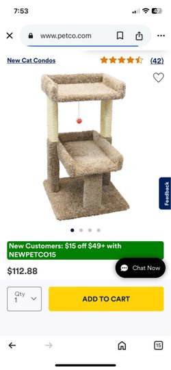 Two-Tier Cat Tree with Scratching Posts