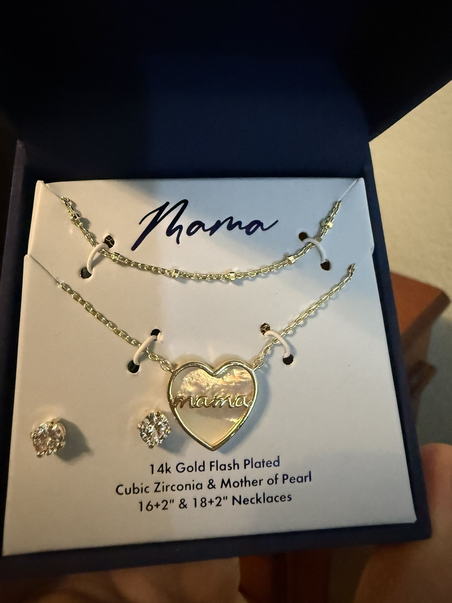 New 2 Necklace Set And Earrings