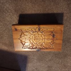 Antique Handcarved Wooden Box