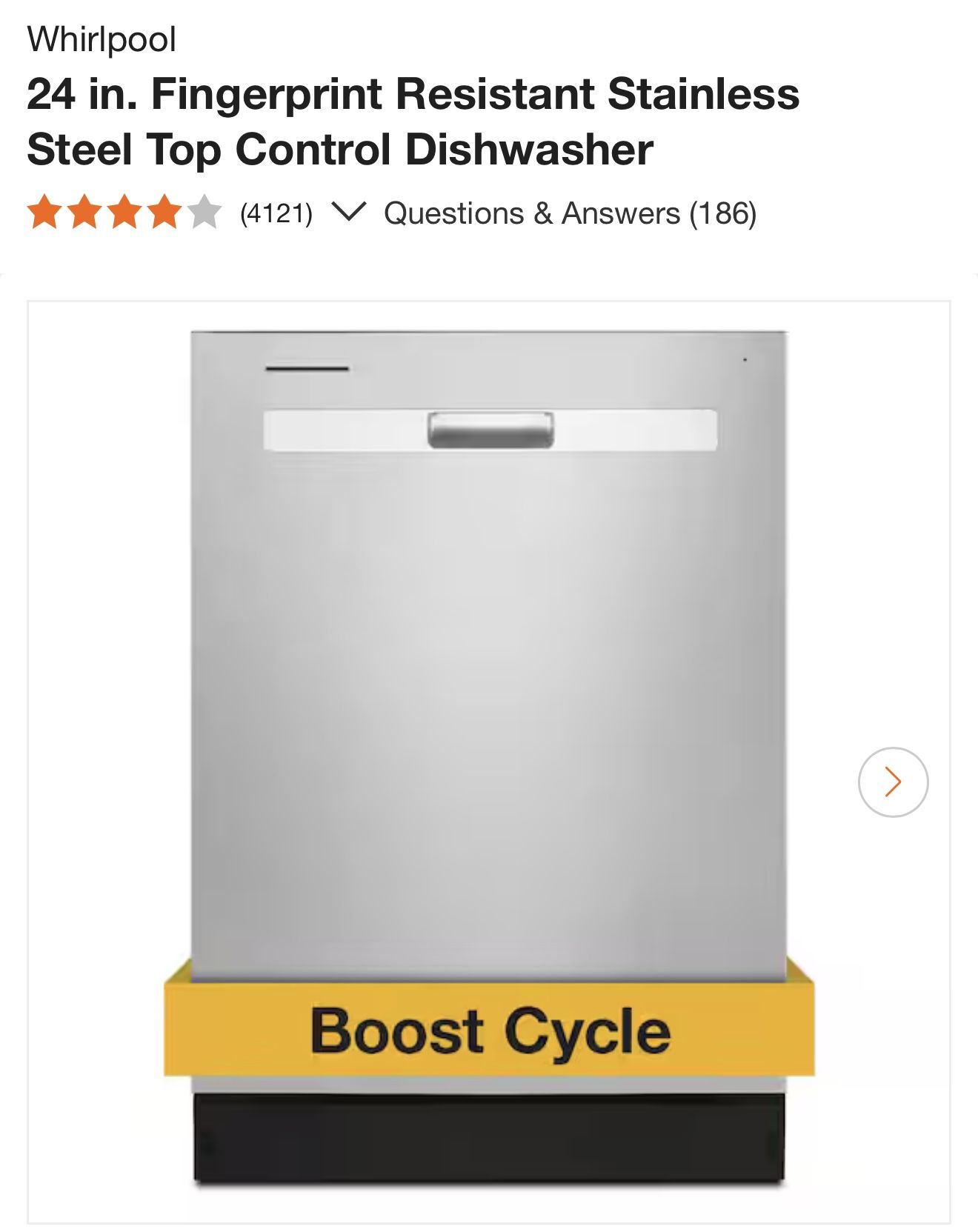 	Whirlpool Top Control Dishwasher – Brand New 